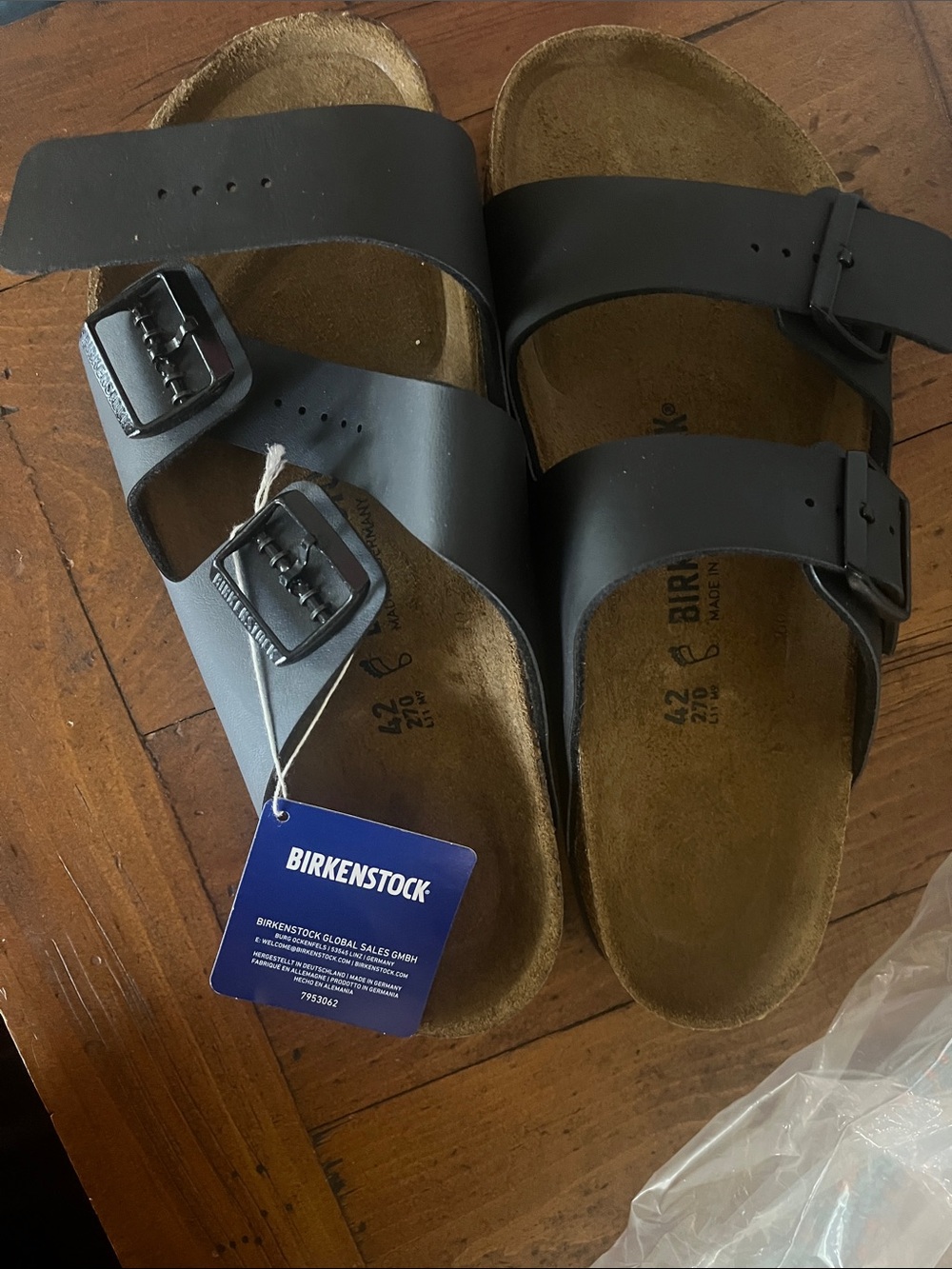 Birkenstock Black Arizona Two-Strap Men’s Sandal